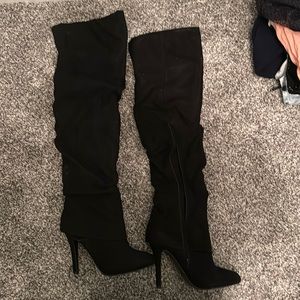 Over the knee heel boots
